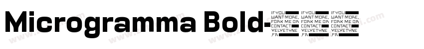 Microgramma Bold字体转换